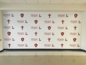 [City] Church Signs custom wall vinyl step repeat mural 300x225